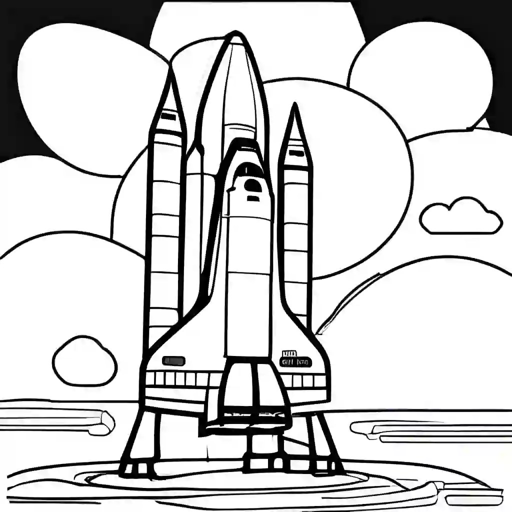 Space Shuttles coloring pages